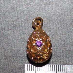 Joan Rivers Multi-Color Crystal Filigree Egg Charm Rainbow Multi-Gem